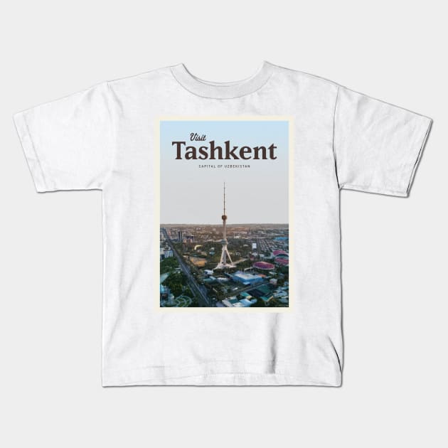 Visit Tashkent Kids T-Shirt by Mercury Club